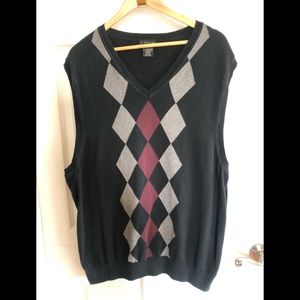 J. Ferrar Argyle Sweater Vest, Tall size